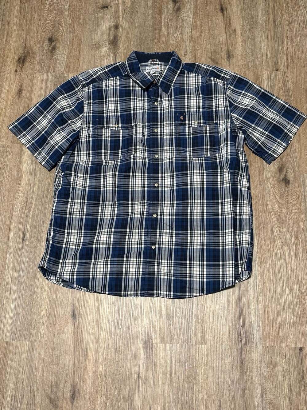 Carhartt Short Sleeve Plaid Relaxed Fit Shirt Size 2XL